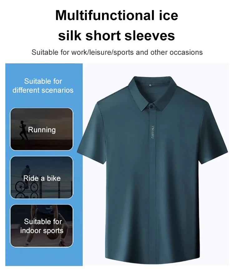 Men's Ice Silk Quick-Drying Business Shirt (Pack Of 2)
