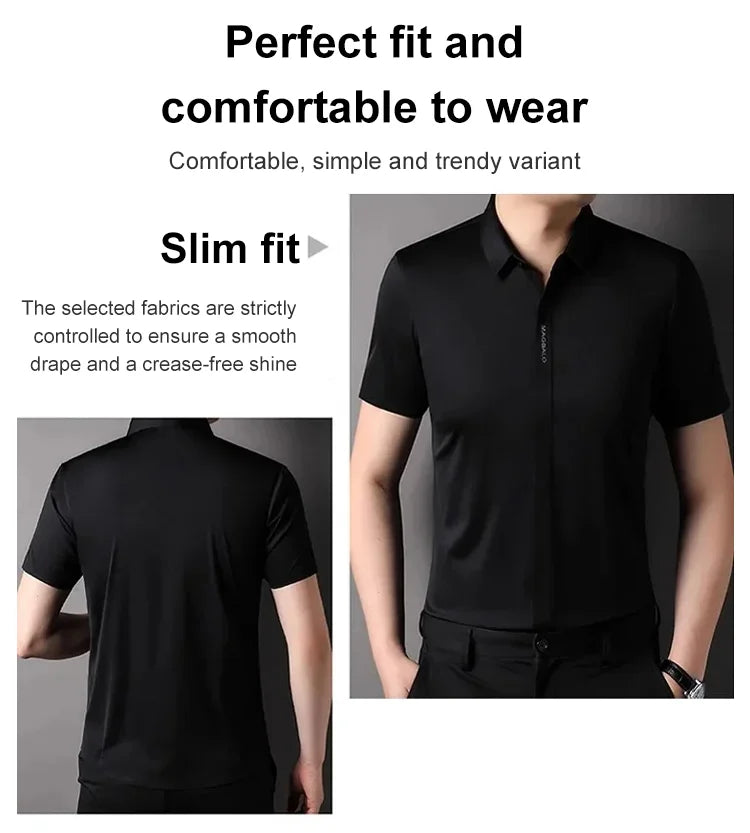 Men's Ice Silk Quick-Drying Business Shirt (Pack Of 2)